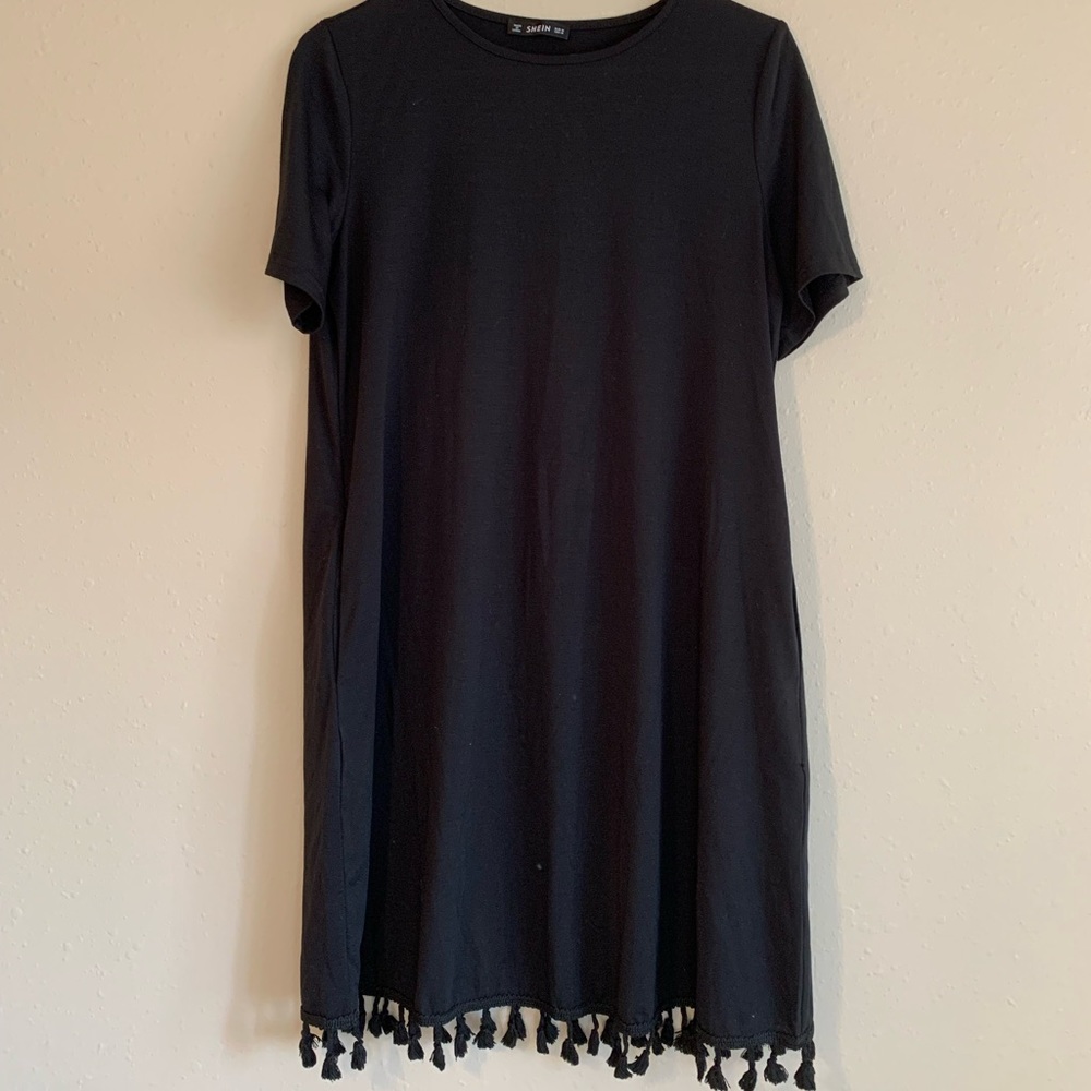 Black tassel dress